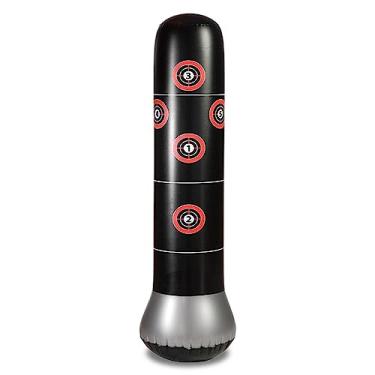 Imagem de Saco de pancadas para fitnSaco de torre de boxe inflável de 150 cm / 4,9 pés Saco de chute independente Saco de boxe De-StrSaco de alvo de boxe com bomba de ar para crianças e adultos