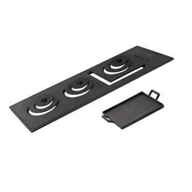 Imagem de Chapa Redução + Bifeteira Ferro Fundido Libaneza 38x95,5 Cm