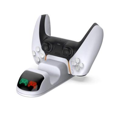 Imagem de TwiHill o carregador é adequado para gamepad sem fio PS5, com luz de elevação, Acessórios para PlayStation 5