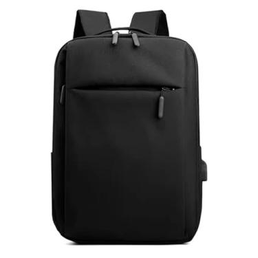 Imagem de Mochila Masculina Feminina Executiva Compacta Reforçada Notebook Escolar Faculdade Trabalho Moderna (Preta)