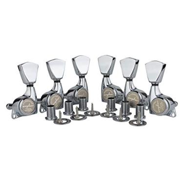 Imagem de Guyker 6 peças de sintonizador de bloqueio de guitarra (3L + 3R) – 1:21 trava de ajuste selado, chaves de afinação, cabeças de máquina com botão Keystone de substituição para guitarras elétricas ou acústicas LP, SG, TL Style – Cromado
