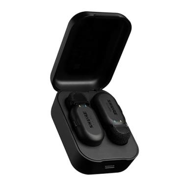Imagem de Shure MoveMic Two - Microfones de lapela sem fio Pro direto para telefone para iPhone e Android, 2 mini microfones Bluetooth, carregamento 24 horas, configuração rápida, IPX4, lavs compactos e