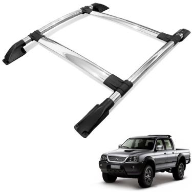 Imagem de Rack Teto Bagageiro L200 Sport Outdoor 2004 a 2012 Tubolar Cromado