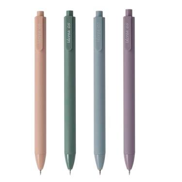 Imagem de Canetas de gel ldcrea ponta fina 0,5, tinta preta, aderência sedosa, pacote com 4