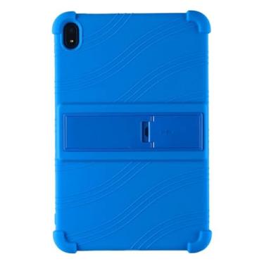 Imagem de Capa para Nokia T20 TA-1392 10.36 Capa à prova de choque infantil segura de silicone portátil com suporte para tablet Nokia T10#S (azul escuro, para Nokia T20)