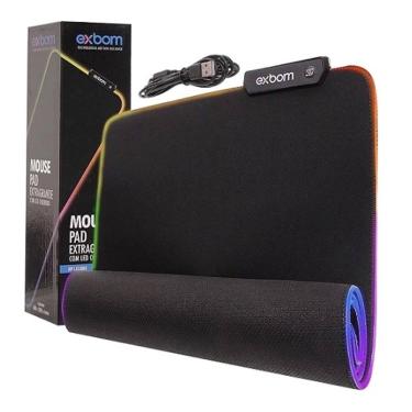 Imagem de Mouse Pad Gamer Extra Grande Com Led Colorido MP-LED3080 Exbom