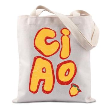 Imagem de Ciao Lemon Gift Italian Lemon Gift Limoncello Lover Gift Cottagecore Ciao Lemon Italy Travel Tote Bag, Ciao Lemon, big