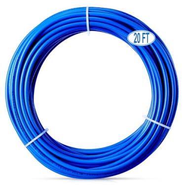 Imagem de PURENAT Tubo de água O.D.RO de 6 m, tubo certificado NSF para sistema de filtro de purificador de água RO (osmose reversa), mangueira de plástico flexível sem BPA (azul)