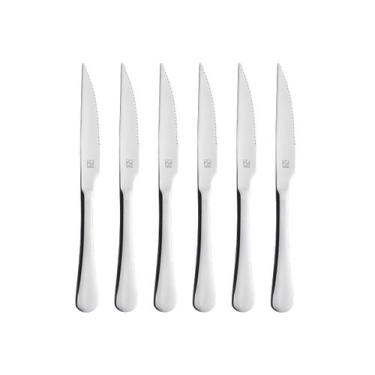Imagem de Kit 6 Facas de Mesa de Churrasco Hercules Olimpia Aço Inox 1555-040