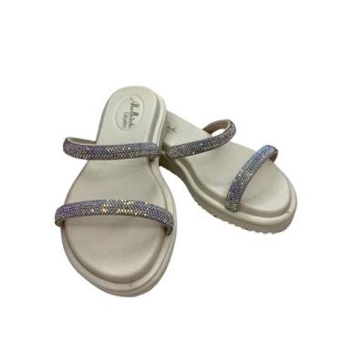 Imagem de Papete Feminina Infantil  Abelhinha 1601, 29/30, Bege, Prata