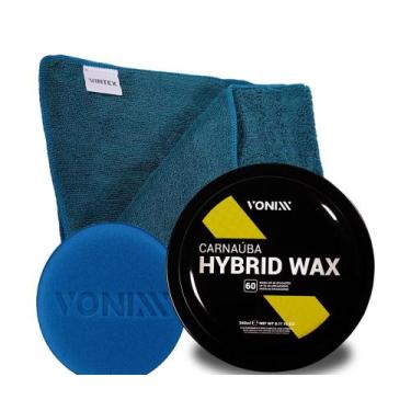 Imagem de Cera De Carnauba Hybrind Wax 240g + Toalha Microfibra Vintex - VONIXX