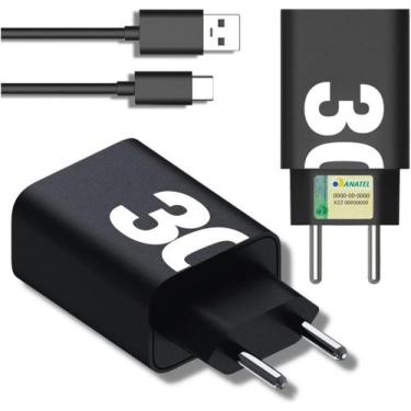 Imagem de Carregador Turbo Rápido 30W Compatível para Samsung Galaxy S20 S21 S22