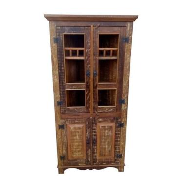 Imagem de Armário De Canto Brown Em Madeira De Demolição - Cód 15 - Barrocarte