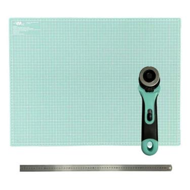 Imagem de Placa Para Corte Grande A1 Base de Corte 90x60 Régua Inox 60 Cortador 