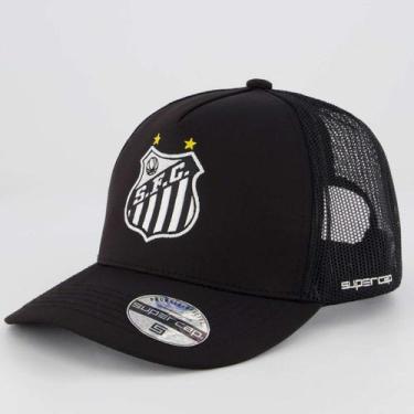 Imagem de Boné Santos Trucker Preto - Supercap, Único