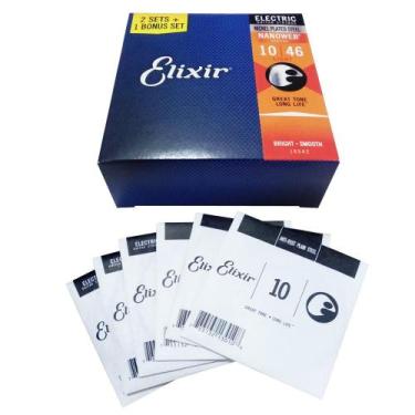 Imagem de Encordoamento Guitarra 010 Light Pack Jogo de Cordas Leve 3 Pague 2 - 