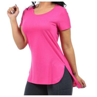 Imagem de Kit 5 Blusas Mullet Gola Redonda Feminina Camisetas Longas Longline - 