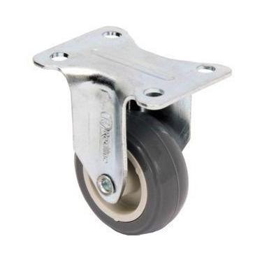 Imagem de (4pçs) Rodizio Fixo Placa 1pol. R158 Bp Pvc Anti Risco 25kg Por Roda -