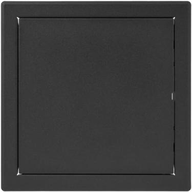 Imagem de Painel de acesso de aço de 20,3 cm x 20,3 cm - uso interno - tampa de aba de abertura - fechadura de porta - escotilha de inspeção preta - revestimento de polímero antracite - paredes e tetos