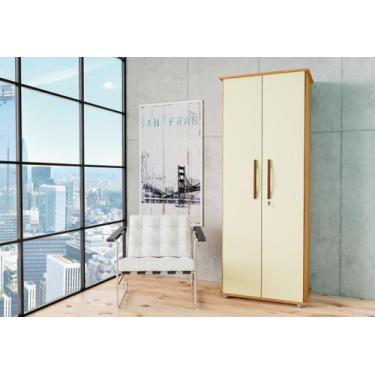 Imagem de Armário Multiuso Organizador 2 Portas c/ Chave Córdoba Primus - Mel/Pé