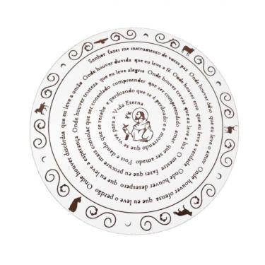 Imagem de Mandala Oração De São Francisco Mdf Branco 60Cm