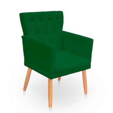Imagem de Poltrona Capitonê Clássica Confortável para Sala e Quarto Ana Suede - 