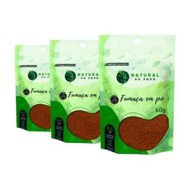 Imagem de Tempero Importado Fumaça em Pó Alta Qualidade Kit 3 Pouch 50g  - Natur