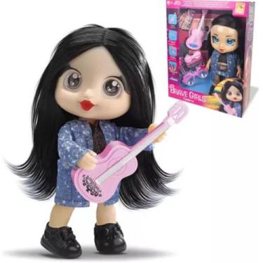 Imagem de Linda Boneca Cantora Rockeira De Pelúcia Para Criança Presente De Aniv