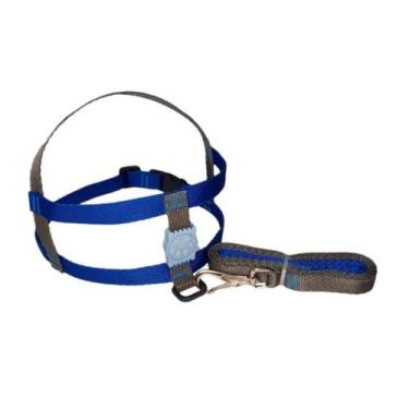 Imagem de Conj. peitoral liso c/ borracha - Couraça Pet, Azul, PP