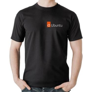 Imagem de Camiseta Algodão Ubuntu Linux - Foca na Moda, Preto, GGG