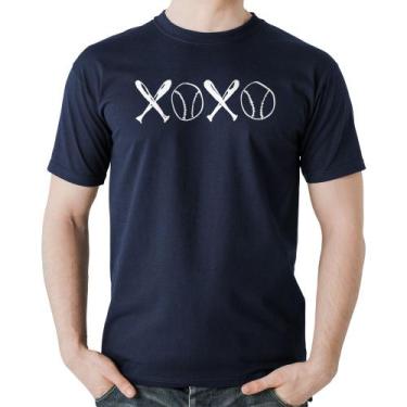 Imagem de Camiseta Algodão Xoxo Baseball - Foca na Moda, Marinho, G