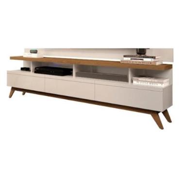 Imagem de Rack vivare 1.8 wood off white/nature - Village Móveis