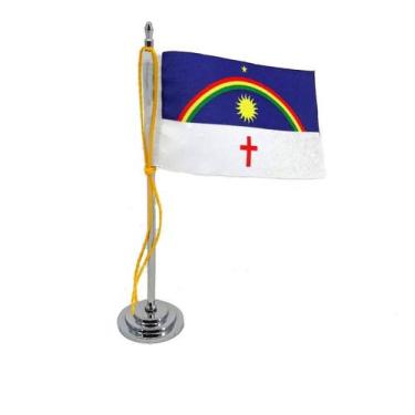 Imagem de Mini Bandeira Mesa Pernambuco mastro 15 cm - SP Bandeiras 