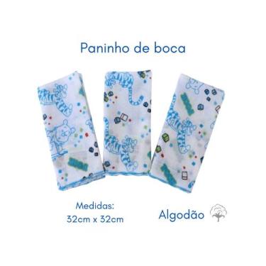 Imagem de Toalhinha paninho de boca 03-peças 100% algodão disney-ursinho pooh mi