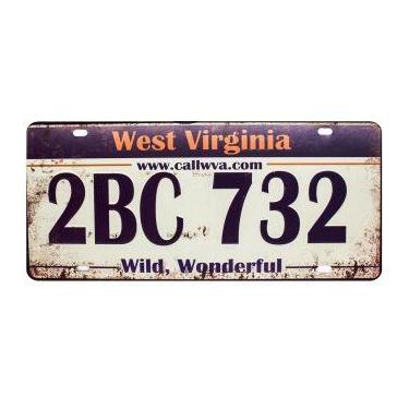 Imagem de Placa Carro Decorativa Enfeite West Virginia Mdf Madeira - Atacadão do