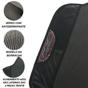 Imagem de Tapete emborrachado universal 4 peças dois  logo com nome logo marca e