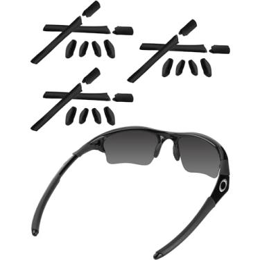 Imagem de Bwake 3 conjuntos de protetores auriculares e protetores de nariz para óculos de sol Oakley Half Jacket/Half Jacket XLJ - Preto