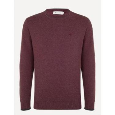 Imagem de Tricot Dudalina Masculino Textura Melange Rolete Bordô Mescla-Masculino