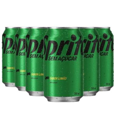 Imagem de Kit c/ 6und Refrigerante SPRITE Sem Açucar Lata 350ml