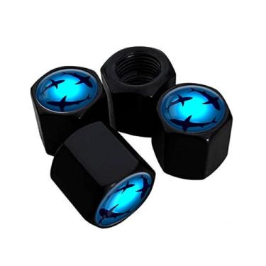 Imagem de Tampas de haste de válvula de pneu de metal, pacote com 4, tampas de haste de roda de carro, tampas de válvula de ar universais de alumínio para carros, caminhões, SUVs, bicicletas, motocicletas,