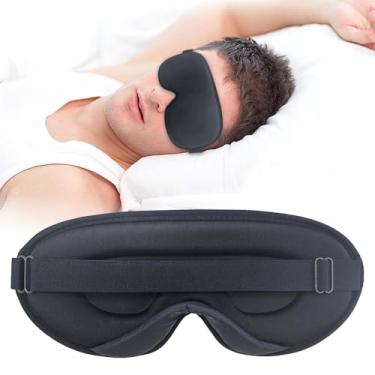 Imagem de Máscaras de olhos para dormir, máscaras de sono, máscara de olho, venda de olhos com bloqueio de luz 3D, máscara de dormir com bojo contornado 3D, extensões de cílios máscara de dormir 3D, essenciais