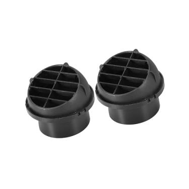 Imagem de REPAIROCK 2 peças 75 mm carro universal preto ar condicionado quente saída de ar defletor de saída louvered para auto iate tipo cogumelo auto peças de reposição