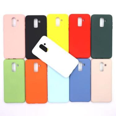 Imagem de Capa Capinha GalaxyJ8 J 8 AVELUDADO Feito em Silicone Modelo PREMIUM