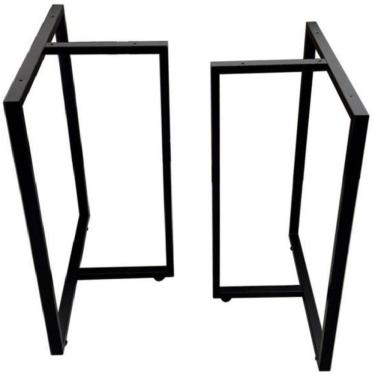Imagem de Pés De Mesa 75x60cm Mod. T ESTILO INDUSTRIAL Ferro Kit c/2un