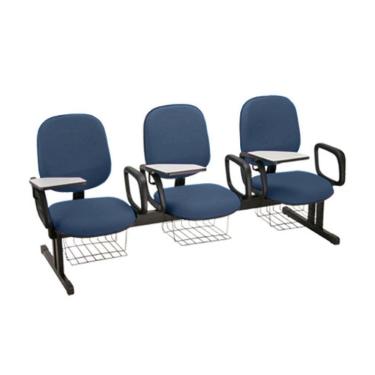 Imagem de Cadeira em longarina para Escolas Linha Uno Azul