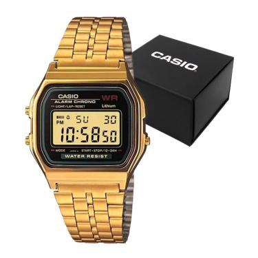Imagem de Relógio Feminino Casio Vintage Dourado à Prova D'água 30M A159WGEA-1DF-SC