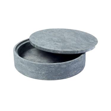 Imagem de Estojo Multiuso Decoração Porta Treco Em Pedra Sabão 18x5cm