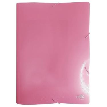 Imagem de Dello - Pasta Aba Elástico Ofício Top Line Perolizada Rosa, 0443.WP.0005P - Pacote com 5 unidades