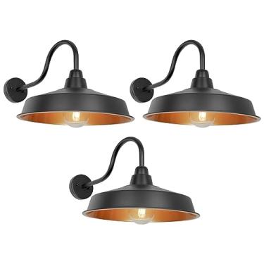 Imagem de Diyel Luminária De Celeiro Em Formato De Pescoço De Ganso Para Áreas Externas, Luminária Grande De 16 Polegadas Para Uso Externo Em Fazenda, Suporte De Parede, Arandela Industrial Para Áreas Extern