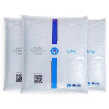 Imagem de Argamassa Polimérica Cola Bloco/tijolo-Saco 6kg/3unid-uBeton